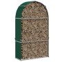 Green galvanized steel log holder 120x45x210 cm by , Firewood bags and holders - Ref: Foro24-364542, Price: 61,77 €, Discount: %