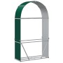 Green galvanized steel log holder 120x45x210 cm by , Firewood bags and holders - Ref: Foro24-364542, Price: 61,77 €, Discount: %