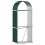 Green galvanized steel log holder 80x45x190 cm by , Firewood bags and holders - Ref: Foro24-364540, Price: 56,46 €, Discount: %