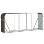 Leñero de acero galvanizado marrón 234x45x100 cm de , Bolsas y soportes de leña - Ref: Foro24-364575, Precio: 63,99 €, Descue...