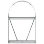 Leñero de acero galvanizado gris claro 80x45x120 cm de , Bolsas y soportes de leña - Ref: Foro24-364549, Precio: 44,07 €, Des...