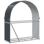 Anthracite gray galvanized steel log holder 120x45x140 cm by , Firewood bags and holders - Ref: Foro24-364561, Price: 52,56 €...