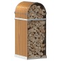 Light brown galvanized steel log holder 40x45x100 cm by , Firewood bags and holders - Ref: Foro24-364577, Price: 44,99 €, Dis...