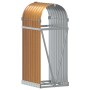 Light brown galvanized steel log holder 40x45x100 cm by , Firewood bags and holders - Ref: Foro24-364577, Price: 44,00 €, Dis...