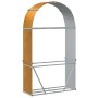 Leñero de acero galvanizado marrón claro 120x45x210 cm de , Bolsas y soportes de leña - Ref: Foro24-364582, Precio: 62,68 €, ...