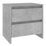 Bedside tables 2 units engineered wood gray concrete by vidaXL, Nightstands - Ref: Foro24-809854, Price: 79,38 €, Discount: %