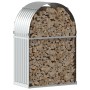 Silver galvanized steel log holder 80x45x120 cm by , Firewood bags and holders - Ref: Foro24-364589, Price: 46,15 €, Discount: %