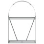 Leñero de acero galvanizado plateado 80x45x120 cm de , Bolsas y soportes de leña - Ref: Foro24-364589, Precio: 46,15 €, Descu...