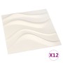 Paneles de pared 3D 12 unidades 0,5x0,5 m 3m² de , Recubrimiento de paredes - Ref: Foro24-146289, Precio: 32,23 €, Descuento: %