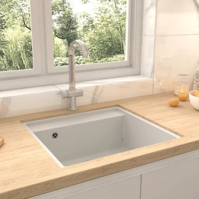 Kitchen sink with white granite overflow by , Sinks - Ref: Foro24-147064, Price: 152,99 €, Discount: %