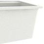 Fregadero de cocina con rebosadero granito blanco de , Fregaderos - Ref: Foro24-147064, Precio: 152,99 €, Descuento: %