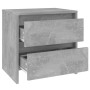 Mesitas de noche 2 uds madera de ingeniería gris hormigón de vidaXL, Mesitas de noche - Ref: Foro24-809854, Precio: 79,38 €, ...