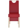 Dining chairs 2 units red wine red synthetic leather by , dining chairs - Ref: Foro24-336955, Price: 123,99 €, Discount: %