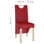 Dining chairs 2 units red wine red synthetic leather by , dining chairs - Ref: Foro24-336955, Price: 123,99 €, Discount: %