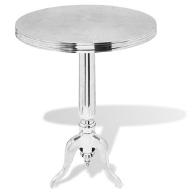 Round silver aluminum side table by , Side tables - Ref: Foro24-243512, Price: 155,73 €, Discount: %