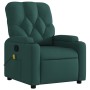 Sillón de masaje reclinable de tela verde oscuro de , Sillones - Ref: Foro24-372497, Precio: 241,77 €, Descuento: %