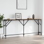 Engineered wood smoked oak console table 180x23x75 cm by , Side tables - Ref: Foro24-837769, Price: 71,99 €, Discount: %