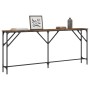 Engineered wood smoked oak console table 180x23x75 cm by , Side tables - Ref: Foro24-837769, Price: 71,99 €, Discount: %