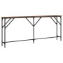 Engineered wood smoked oak console table 180x23x75 cm by , Side tables - Ref: Foro24-837769, Price: 71,99 €, Discount: %