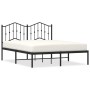 Bed frame with black metal headboard 135x190 cm by , Beds and slatted bases - Ref: Foro24-373788, Price: 92,70 €, Discount: %