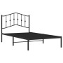 Estructura de cama con cabecero metal negro 100x190 cm de , Camas y somieres - Ref: Foro24-373783, Precio: 63,19 €, Descuento: %