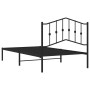 Estructura de cama con cabecero metal negro 100x190 cm de , Camas y somieres - Ref: Foro24-373783, Precio: 63,19 €, Descuento: %