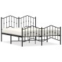 Bed frame with headboard and black metal footboard 140x190cm by , Beds and slatted bases - Ref: Foro24-373807, Price: 103,90 ...