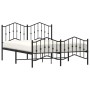 Bed frame with headboard and black metal footboard 140x190cm by , Beds and slatted bases - Ref: Foro24-373807, Price: 103,90 ...