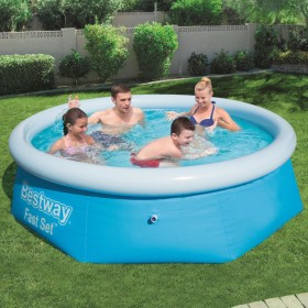 Fast Set inflatable round pool 244x66 cm 57265 by Bestway, Swimming pools - Ref: Foro24-91627, Price: 38,59 €, Discount: %