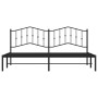 Estructura de cama con cabecero metal negro 193x203 cm de , Camas y somieres - Ref: Foro24-373795, Precio: 103,21 €, Descuent...