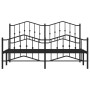 Black metal headboard and footboard bed frame 180x200 cm by , Beds and slatted bases - Ref: Foro24-373811, Price: 121,21 €, D...