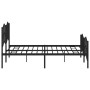 Black metal headboard and footboard bed frame 180x200 cm by , Beds and slatted bases - Ref: Foro24-373811, Price: 121,21 €, D...