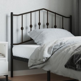 Black metal headboard 100 cm by , Headboards and footboards - Ref: Foro24-373818, Price: 22,99 €, Discount: %