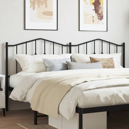 Black metal headboard 160 cm by , Headboards and footboards - Ref: Foro24-373824, Price: 34,38 €, Discount: %