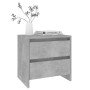 Bedside tables 2 units engineered wood gray concrete by vidaXL, Nightstands - Ref: Foro24-809854, Price: 79,38 €, Discount: %