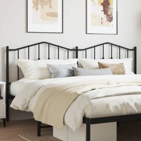 Black metal headboard 193 cm by , Headboards and footboards - Ref: Foro24-373826, Price: 35,99 €, Discount: %