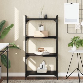 Engineered wood 4-shelf bookcase in black, 60x30x120 cm by , Bookcases and shelves - Ref: Foro24-837652, Price: 36,82 €, Disc...