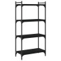 Engineered wood 4-shelf bookcase in black, 60x30x120 cm by , Bookcases and shelves - Ref: Foro24-837652, Price: 36,57 €, Disc...