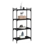 Engineered wood 4-shelf bookcase in black, 60x30x120 cm by , Bookcases and shelves - Ref: Foro24-837652, Price: 36,57 €, Disc...