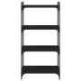 Engineered wood 4-shelf bookcase in black, 60x30x120 cm by , Bookcases and shelves - Ref: Foro24-837652, Price: 36,57 €, Disc...