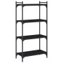 Engineered wood 4-shelf bookcase in black, 60x30x120 cm by , Bookcases and shelves - Ref: Foro24-837652, Price: 36,57 €, Disc...