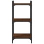 Bookshelf 3 shelves wood engineering oak brown 40x30x86 cm by , Bookcases and shelves - Ref: Foro24-837631, Price: 35,99 €, D...