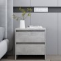 Bedside tables 2 units engineered wood gray concrete by vidaXL, Nightstands - Ref: Foro24-809854, Price: 79,38 €, Discount: %