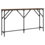 Mesa consola madera de ingeniería roble ahumado 140x23x75 cm de , Mesas auxiliares - Ref: Foro24-837774, Precio: 57,75 €, Des...