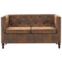 2-Sitzer-Chesterfield-Sofa, gepolstert in Wildlederoptik von vidaXL, Sofas - Ref: Foro24-247156, Preis: 339,60 €, Rabatt: %