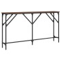 Mesa consola madera de ingeniería roble marrón 140x23x75 cm de , Mesas auxiliares - Ref: Foro24-837776, Precio: 59,01 €, Desc...