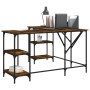 Engineered wood smoked oak desk 139x139x75 cm by , Desks - Ref: Foro24-837594, Price: 96,99 €, Discount: %