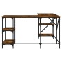 Engineered wood smoked oak desk 139x139x75 cm by , Desks - Ref: Foro24-837594, Price: 96,99 €, Discount: %