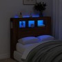 Cabecero LED madera ingeniería roble marrón 120x18,5x103,5 cm de , Cabeceros y pies de cama - Ref: Foro24-837343, Precio: 77,...