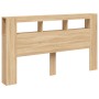 Cabecero LED madera ingeniería roble Sonoma 180x18,5x103,5 cm de , Cabeceros y pies de cama - Ref: Foro24-837360, Precio: 103...